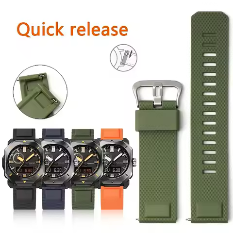 TPU Silicone Watch Band for Casio PROTREK PRW-6900 PRW-6800/3400 Men Waterproof Sport Quick Release 
