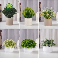 ZILUOLAN Artificial Plant Bonsai, Evergreen Fake Flower False Plant Pot, Simulation Plastic Plant Bo