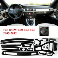 Car Full Kit 3D Interior Carbon Fiber Wrap Trim For BMW E90 E92 E93 2005-2012