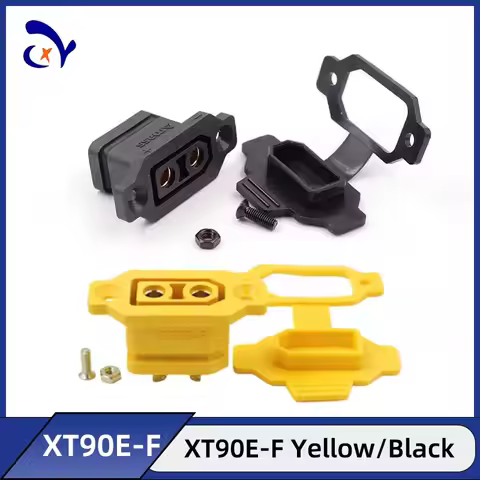 1PCS Amass XT90E-Female Black and yellow can be fixed high current gold plated model aircraft connec