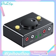[HoME&life] 3.5mm to 2RCA Audio Switcher Bidrectional Switcher 1 in 2 Out or 2 in 1 Out Dual RCA to 