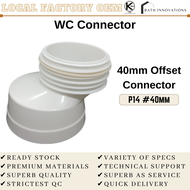 40mm Off-set Connector Pipe for WC / Toilet Bowl / Tandas    P14 #40mm