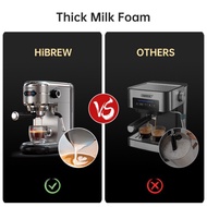 SALE HiBREW Coffee Maker Cafetera 20 Bar Inox Semi Automatic Super Slim ESE POD& Powder Espresso Cap