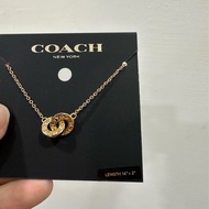 全新未拆封Coach金色雙環設計項鍊