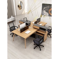 Four-Person Table Chair Font Double 4-Person Staff Ten Office Staff Office Combination Simple 6 Para