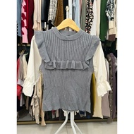 SHORT SLEEVE KNIT VEST KNITWEAR KNIT VEST