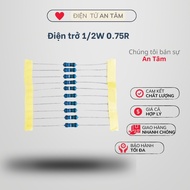 Bar Resistor 1 / 2W 0.75R 1% Copper Pin Bag 10 High Quality Electronics Safe
