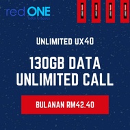 redONE Data 130GB | Plan UX40 | Unlimited Data | Unlimited Call | | Postpaid | 5G | Celcom Coverage