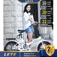 LEYE Foldable Bicycle 20-inch 6-speed Shimano Variable Speed Folding Bike Ultra Light Aluminum Alloy