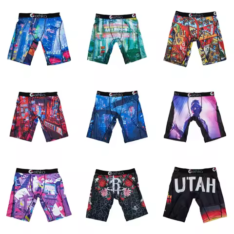 ETHIKA 1Pcs Men Underwear Breathable Summer Swimming Mens Boxershorts Panties Plus Size S-3XL Man Un