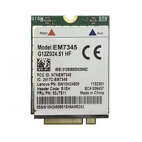 EM7345 FRU 04X6014 LTE M.2 Module LTE / HSPA+ Mobile Broadband 4G WWAN Card For Yoga 15 T440 W540 T4