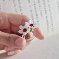 Handmade Osmanthus Glass Ring - A Gift for Best Friends C6J2