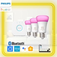 Philips Hue White and Color Ambiance LED Smart Light Bulb Starter Kit E27