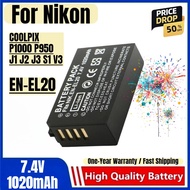 EN-EL20 Battery 7.4V 1020mAh Rechargeable Batteries and Charger for Nikon COOLPIX P1000 P950 J1 J2 J