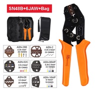 Crimping Tool kit Pliers Set SN-48B Wire Crimping Jaw Terminal Ferrule Crimper Hand Tools Electrcal Ratchet Receptacle