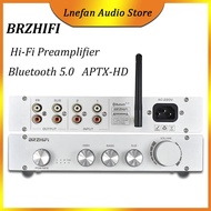 BRZHIFI Audio Preamplifier 2.0 2.1 HiFi Amplifier Bluetooth 5.0 APTXHD Preamp With Active Subwoofer 