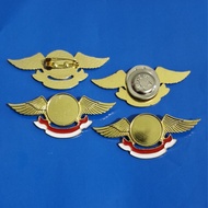 Plain wing logo pin, brass cast material Wing pin without logo