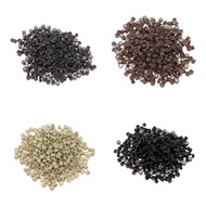 [tenlzsp0bc] 500pcs 3mm Silicone   Links Beads  for I Bonded Tipped Hair Extensions