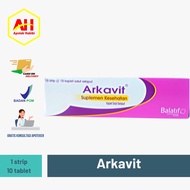 Arkavit 1 strip isi 10 kaplet Arkapit Obat arkapit Arkavit Arkafit Suplemen kesehatan