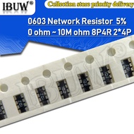 100pcs 0603*4 8P4R 2*4P Network Resistor SMD array 110 ~ 910 ohm 1K ~ 10K 120 200 270 330 470 680 oh