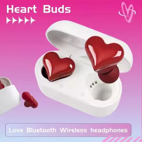 Heartbuds Wireless Earphones Hi-Fi Stereo Headphones Bluetooth-Compatible In Ear for Student Girl Wo