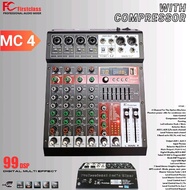 Professional Audio Mixer Firstclass 4 Channel With Compressor MC 4 | Mixer 4 Channel Dengan Compress