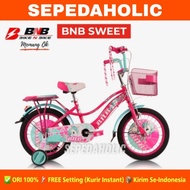 Terlaris! Sepeda Anak Perempuan BNB SWEET Ukuran 12 16 18 Inch