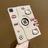 Cute Kitty Cat 360 Rotatable Flip Leather tablet Case For iPad Air 2 3 4 5 6 iPad Mini 4 5 6 7 iPad 