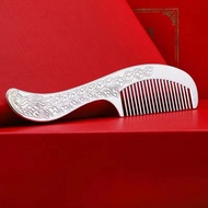 Pure silver comb S999Yunnan Snowflake Silver Hair Comb, Pure Silver Head Comb, Handmade Gua Sha Acce