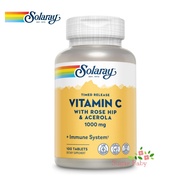 Solaray Timed-Release Vitamin C 1,000 mg 100 Tablets วิตามินซี 1000 มิลลิกรัม 100 เม็ด