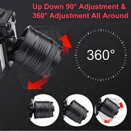F-T51 Rechargeable Led Headlamp Flashlight Induction Motion Sensor Glare T8 Zoom Rotating 5000 Lumen