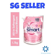 (SG SELLER) Daia Smart Liquid Detergent + Softener 1.7kg Sukura Bloom