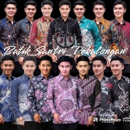 HITAM KEMEJA Men's BATIK Shirts Long Sleeve Office M L XL XXL Latest BATIK Shirts MODERN BATIK Shirt