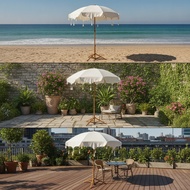 Shade Umbrella with Tassels Bohemian Boho Shade Umbrella Boho Umbrella Decorative for Beach, Yard