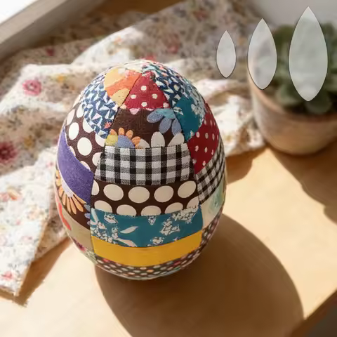 YOMDID 3pcs Easter Egg Making Sewing Template DIY Easter Egg Pattern Quilting Template Suitable for 