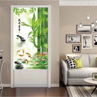 Chinese-Style Lotus Door Curtain Kitchen Bathroom Partition Curtain Bedroom Hanging Curtain Feng Shui Curtain