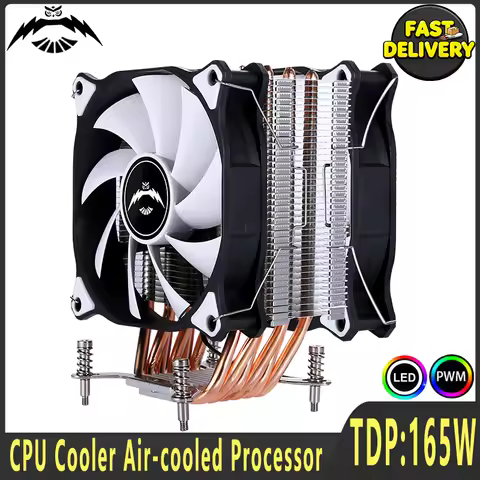 CPU x79 x99 Cooler 4/6 Heat Pipe i3 i5 i7 Processor Air-Cooled 120mm Fan mute 3pin 4pin install LGA1