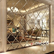 Micca Self Adhensive Diamond Mirror Bevel Mirror Deco Wall Mirror Cermin Bevel Dinding Wall Mirror Cermin Diamond