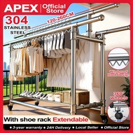 rak baju 1.2-2.6M Telescopic rod Ampaian baju 304 Stainless steel Clothes Drying Rack heavy duty Pen
