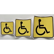 ☑◎PWD Sign Signage Car Motorcycle Outdoor Sticker