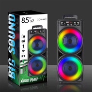 TTD-2807 8.5X2 inches 2000W Portable Wireless Karaoke Bluetooth Speaker  with FREE MIC
