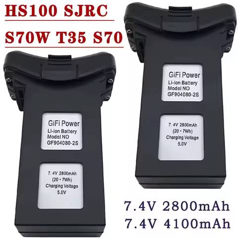 7.4V 2800mAh 4100mAH Lipo Battery For SJR/C S70 S70W HS100 T35 Drone backup battery Original Drone A