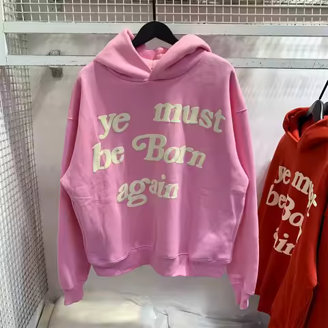 CPFM Cactus Plant Flea Market Hoodie Ye Must Be Born Again Kanye Hoodie Men Women Foam Letter CPFM S
