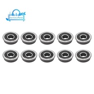 10Pcs F695- Bearing 5X13X4mm Flanged Miniature Deep Groove Ball Bearings F695RS for   2/3 3D Printer