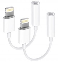 2條Apple舊款有線耳機轉接頭#適用於 iPhone Lightning 至3.5公釐耳機插孔轉接器適用於 iPhone 轉換器,音源線,相容於iPhone 14 13 12 11 X XS 8 7