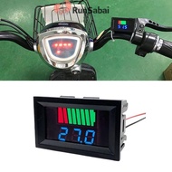 RunSabai Car Battery Charge Level Indicator 12V 24V 36V 48V 60V Capacity Meter Tester Blue Display L