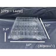 OPS L600 | [10"] Square Plastic Container | 50pcs+/- | READY STOCK