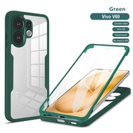 เคสสำหรับ Vivo V60 5G V60 Pro Lite V60E Vivo V60 4G 5G ฝาครอบโทรศัพท์กันกระแทก2025หนา360องศาเคสสองด้