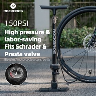 ROCKBROS Bike Pump High Pressure Air Pump Household With Barometer Electromobile Highway Mountain Ro
