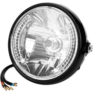 Tbest 7 Inch Headlights with Bracket,Universal 7in Motorcycle Headlamp Headlight Driving Turn Light 
